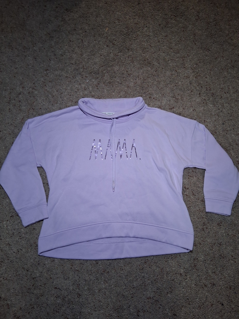 Rae Dunn Mama Funnel Neck Sweatshirt Purple Size Small For Woman